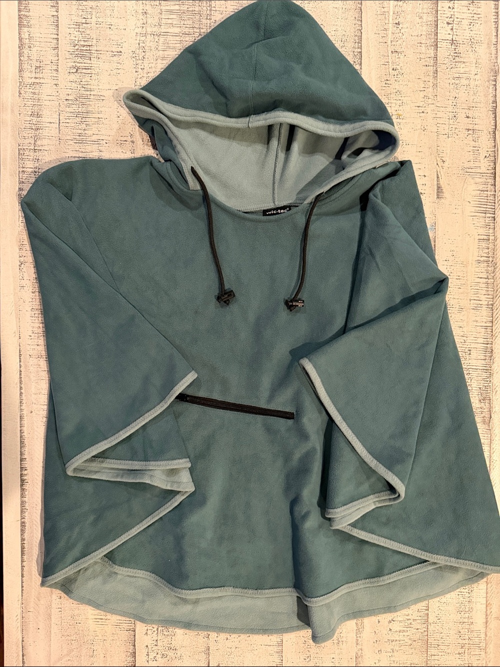 Women’s Teal Hooded Cape Jacket - Unknown Brand